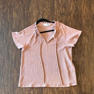 Everleigh Textured Ruffle Blouse